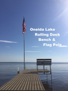 Picture of a rolling dock bench and flagpole